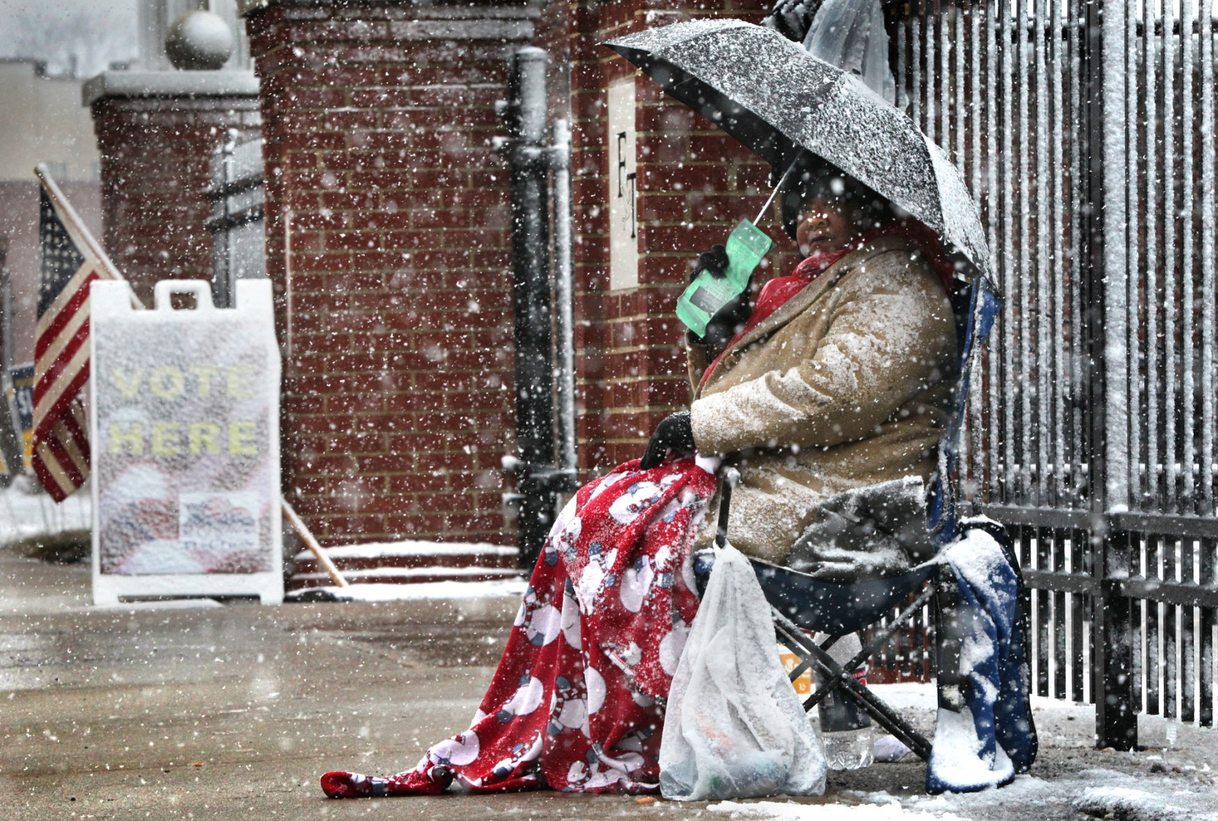 Snow falls at the polls in 2013